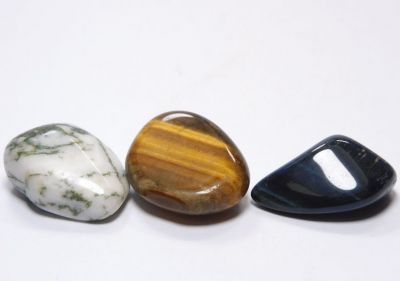 Jaspis, sokolí a tygří oko - tromly (KB-22)